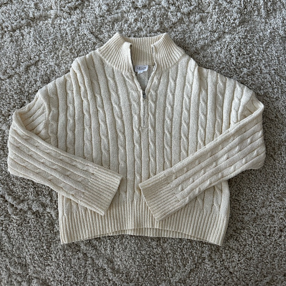 Le Lis Cropped Quarter Zip